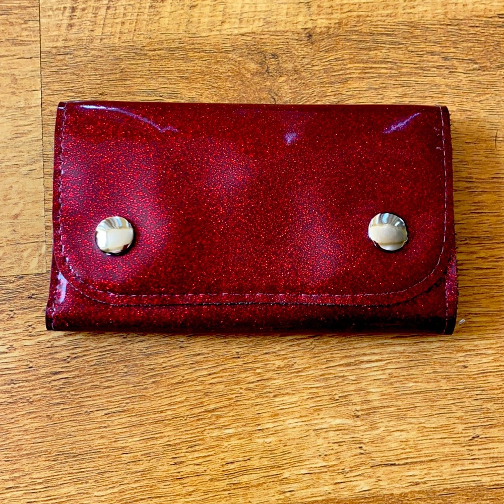 Trophy Queen Red Glitter/Leopard Wallet